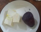 Foto langkah ke 1 dari resep Bubur Tahu Oatmeal Ubi Ungu.