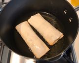 A picture of step 5 of Bok Choy Prawn Spring Roll.