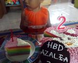 Foto langkah ke 16 dari resep Rainbow cake kukus.