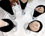 A picture of step 3 of Soft Chocolates Filing Cones.