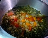A picture of step 2 of Drumstick or Moringa Leaves and Sweet Corn Soup.