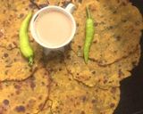 A picture of step 2 of Methi besan ke parathe methi na thepla.