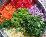 A picture of step 1 of Semolina mixed vegetable Idli.