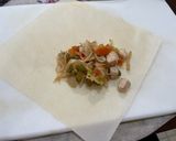 A picture of step 7 of Filipino Vegetable Lumpia.
