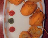 A picture of step 7 of Pani puri ki puri ka pakoda.