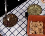 A picture of step 1 of Dry Fruits Gulkand Baklava....Mediterranean dessert.