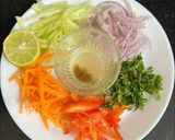 A picture of step 4 of Moong Sprouts Falafel Bowl(healthy & protein pack).