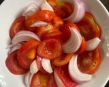 A picture of step 2 of White Wine Vinegar on Tomato Salad.