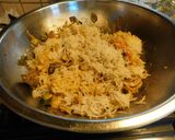 A picture of step 7 of Mushroom Biriyani.
