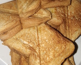 A picture of step 2 of Toast with meat.