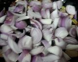 A picture of step 2 of Shahi paneer with lacha paratha.