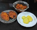 A picture of step 3 of Fish pollichathu# Kerala style Fish fry in Banana leaf.