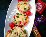 बेबी पिज़्ज़ा (तवा पर) (baby pizza recipe in hindi) रेसिपी चरण 9 फोटो