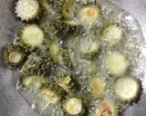 A picture of step 3 of Bitter gourd chips.