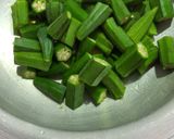 A picture of step 2 of Bhindi Masala.