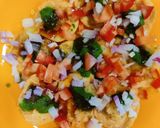 A picture of step 2 of Dahi Papdi Chaat.