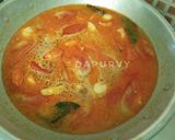 Foto langkah ke 4 dari resep Asem-asem TAHU KULIT Kuah KEMANGI / Tahu PonTang.