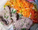 Foto del paso 3 de la receta: Lengua a la vinagreta con ensalada
