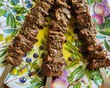 A picture of step 6 of Steak Kabob with Chimichurri sauce.