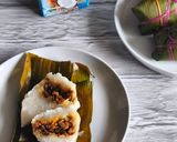 Foto langkah ke 7 dari resep Bacang Ketan Isi Ayam Kecap.