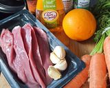 A picture of step 1 of Duck Breast Strips Glazed with Orange and Honey.