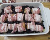 Baconba 🥓 tekert 🌀 nyúlgerinc 🐇 zöldségekkel 🥦🥕🍅 recept fázis 7 fotója