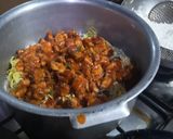 A picture of step 9 of Singaporean rice.