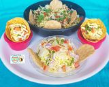 A picture of step 6 of Chatpati Bhel Chatpati Bhel Papad Cones.