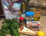 A picture of step 1 of Shrimp Scampi.