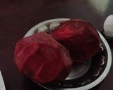 A picture of step 1 of Beet root halwa.