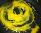 A picture of step 2 of Green salad with custard in tortilla cups.