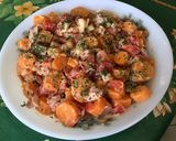Une image de l'étape 13 de Salade marinée de carottes aux tomates et jambon sauce cumin.