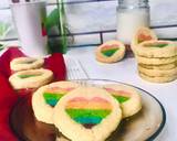 Cara Membuat Rainbow Heart Cookies Slice 11