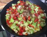 A picture of step 11 of Celery Gratin with Ham, Red Peppers, and Parmesan.