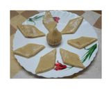 A picture of step 5 of Kaju Katli.