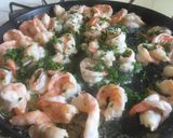 A picture of step 3 of Shrimp Penne Alfredo.