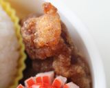 A picture of step 2 of Rolled Pork Karaage.