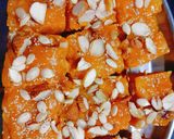 A picture of step 9 of Bombay Halwa.