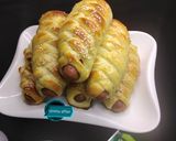 A picture of step 6 of Sausage rolls.