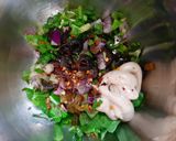 A picture of step 2 of Chicken Salami Burger.