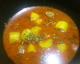 A picture of step 8 of Punjabi alo gosht.