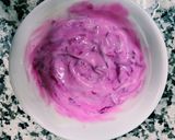 A picture of step 3 of Beetroot Raita.