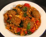 A picture of step 6 of Morrocan lamb meatball tagine.