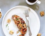 A picture of step 6 of Smoky Walnut Beans on Toast.
