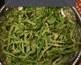 A picture of step 2 of Pathrade Colocasia Rolls in coconut gravy with Mutton Chicken.