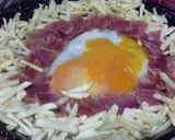 Foto del paso 5 de la receta "Huevos rotos con jamón" en versión avestruz