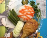 Hình bước làm 5 của món Cơm gà KFC phiên bản tại gia