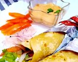 A picture of step 8 of Chicken Tikka puratha roll.
