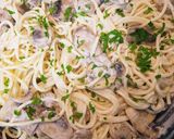 Foto del paso 6 de la receta Espaguetis con champiñones a la crema