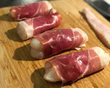 A picture of step 5 of Monkfish in Parma ham with kalamata olive ratatouille.